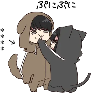 🍫 f07d1955 ぷにぷに cartoon, animals, cute, playful, anime telegram sticker