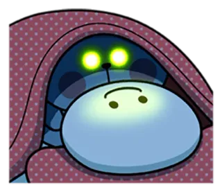 👀 830c4afe Мультик, Сонный, Милый, Одеяло, Персонаж telegram sticker