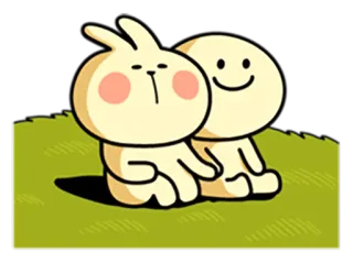 👫 dc0b0c39 Мультфильм, Персонаж, Милый, Талисман, Иллюстрация, Дружба telegram sticker