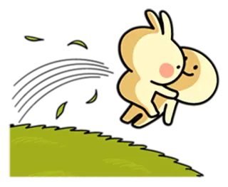 💋 f6c1d409 милый, объятие, мультфильм, дружба, кролик telegram sticker