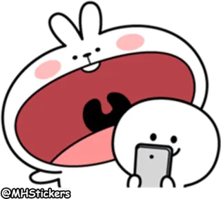 😤 a2967af1 @MHStickers kelinci, kelinci, stiker, kartun telegram sticker