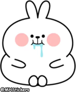 😋 a2a4c8af @MHStickers kelinci, lucu, kawaii, hewan, stiker, kartun telegram sticker