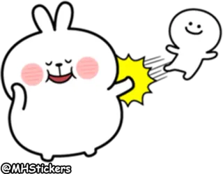 💥 cda5b4fe @MHStickers Kelinci, Karakter, Lucu, Stiker, Kawaii telegram sticker