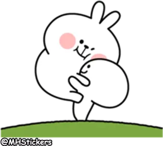 🤗 f068d58b @MHStickers kelinci, lucu, bunny, binatang, kartun, stiker telegram sticker