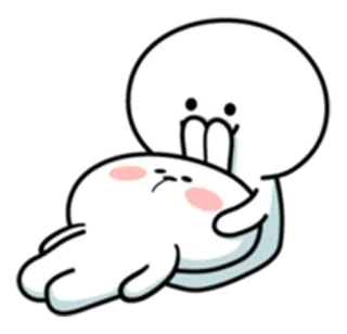 😴 427f4a08 Cartone animato, Personaggio, Carino, Coniglio, Coniglietto, Amicizia telegram sticker