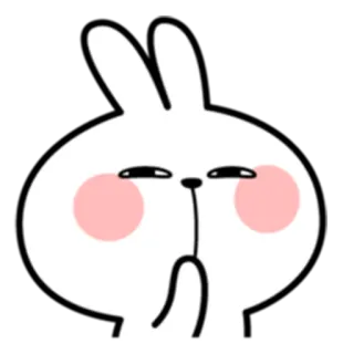 🤔 00a70efe coniglio, carino, animale, cartone animato, kawaii whatsapp sticker
