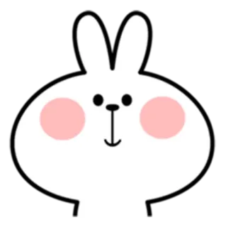 😊 239c650f coniglio, coniglietto, carino, animale, kawaii, cartone animato, illustrazione whatsapp sticker