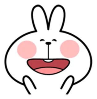 🤗 920e95a0 coniglio, carino, felice, animale, adesivo whatsapp sticker