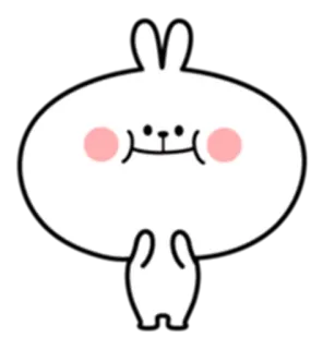 👽 06c9c037 lapin, lapinou, mignon, animal, dessin animé, sticker telegram sticker