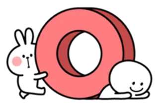 💀 c9a47967 Dessin animé, Animal, Lapin, Personnage, Mignon telegram sticker