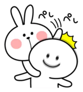 🙅 d23f25ef lapin, lapinou, mignon, animal, dessin animé, autocollant telegram sticker