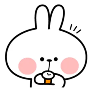 😌 94780064 兔子, 卡通, 可爱, 白色, 小兔子, 动物 telegram sticker