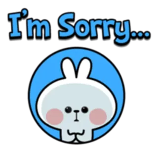 😓 9ff0573c I'm Sorry... desculpa, desculpas, coelho, desenho animado, fofo, coelhinho telegram sticker