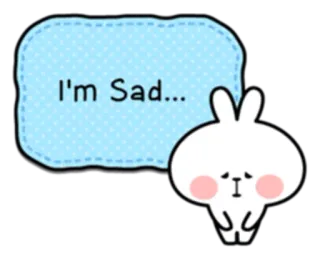 😢 fadeb2e4 I'm Sad... triste, coelho, fofo, desenho animado telegram sticker