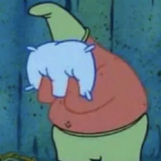 🥢 cf92a8f4 Patrick Star Spongebob Squarepants Desenho animado, Patrick Estrela, Almofada, Dormindo, Bob Esponja telegram sticker