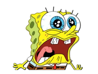 😵 37be81c1 Spongebob สพันจ์บ็อบ, การ์ตูน, ตลก, มีม, กรีดร้อง telegram sticker