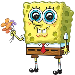 💐 25de3c4c SpongeBob SpongeBob SquarePants Cartoon, Blume, SpongeBob Schwammkopf, Fröhlich, Nickelodeon whatsapp sticker