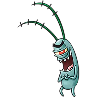😈 6223286b Plankton Spongebob Squarepants Cartoon, Animation, Bösewicht, Böse, Planung whatsapp sticker