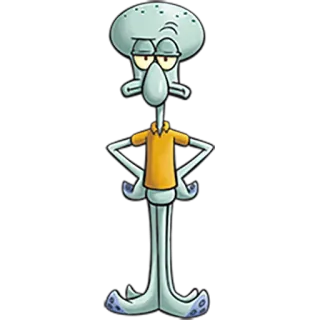 😐 ad48c7ec Squidward Tentacles SpongeBob SquarePants thaddäus, spongebob, cartoon, figur, grummelig whatsapp sticker
