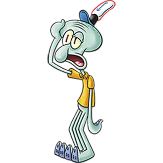 😓 fd408474 Squidward Tentacles SpongeBob SquarePants Cartoon, Spongebob, Squidward, Tentakel, Figur whatsapp sticker