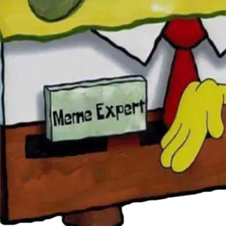 😉 011fc3f0 Spongebob Meme Expert ミーム, 専門家, スポンジボブ telegram sticker