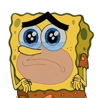 😢 7e716918 Spongebob スポンジボブ, ミーム, アニメ, 泣く, 悲しい telegram sticker