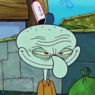 😈 c024c1a7 Squidward Tentacles SpongeBob SquarePants calamardo, bob esponja, dibujos animados, nickelodeon whatsapp sticker