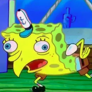 🥴 e7022737 Spongebob bob esponja, dibujos animados, nickelodeon, divertido, meme whatsapp sticker