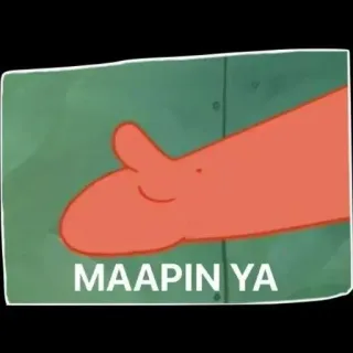 ⭐️ 7821aa02 MAAPIN YA apology, sorry, cartoon, forgiveness, patrick star, spongebob telegram sticker