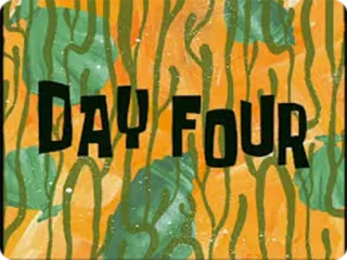 😔 50342e75 DAY FOUR teks, kuning, hijau whatsapp sticker