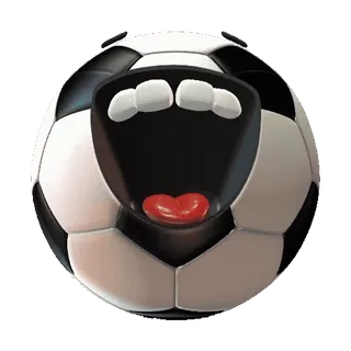 😂 2d12caba balón de fútbol, dibujos animados, deportes, balón, animal whatsapp sticker