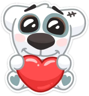 โค 19b78d8b bear, heart, cute, love, cartoon telegram sticker