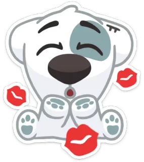๐ 3dc6c920 dog, kisses, cartoon, cute, animal telegram sticker