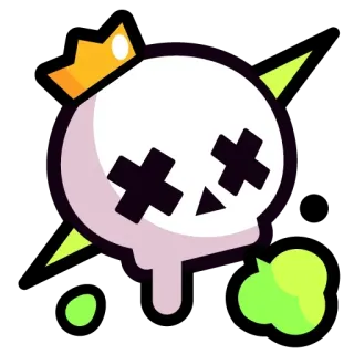 💀 55386984 Schädel, Krone, Gift, Tod, König, Symbol telegram sticker