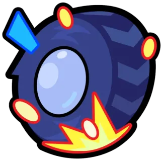 ⚙️ 12e5a777 タイヤ, 爆弾, 爆発, 漫画, 青, 黄色 telegram sticker