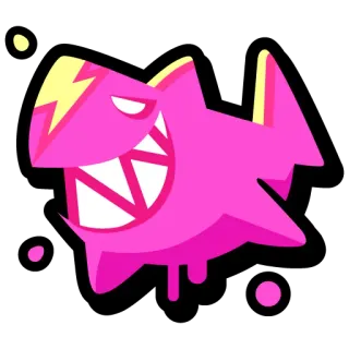 🦈 3e5a9a35 サメ, ピンク, 雷, 歯, 動物, 漫画 telegram sticker