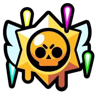 👑 8dcd2106 骸骨, 星, ゲーム, Brawl Stars telegram sticker
