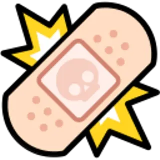 🩹 76f20603 band-aid, caveira, ferimento, primeiros socorros, médico telegram sticker
