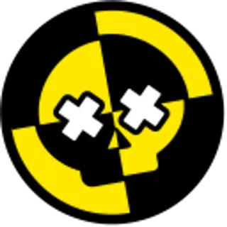 💀 789aef3c caveira, amarelo, preto, olhos X, morte, perigo telegram sticker