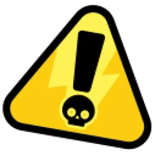 ⚠ 8a971ab4 perigo, aviso, caveira, risco, sinal telegram sticker