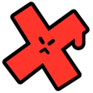 ❌ f2670bcb x vermelho, zangado, violência, ofensivo, cruz telegram sticker