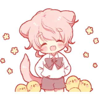 Весенний кун @nyasticks telegram stickers