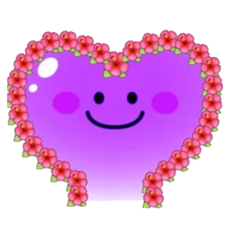 🌺 9b56ba6d coração, flor, floral, kawaii, fofo telegram sticker