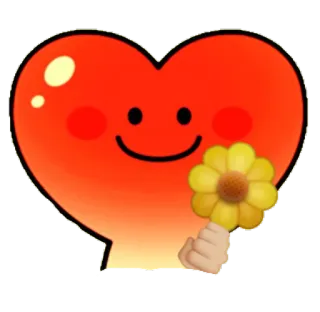 🌼 a09961d5 coração, flor, amor, emoji, fofo telegram sticker