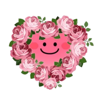 🌹 a4050e44 coração, rosas, rosa, fofo, flores, floral telegram sticker