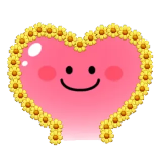 🌼 fd9d11c0 coração, flor, fofo, adesivo, desenho animado telegram sticker