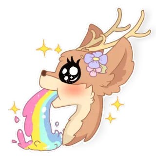 Весенний олень telegram stickers