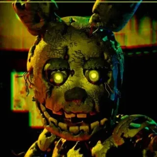 🌟 3b84ad8d Springtrap Five Nights at Freddy's Animatronic, Horror, Videogame, Eng, Konijn telegram sticker