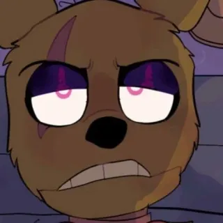 🌟 618bb6d8 Springtrap Five Nights at Freddy's Animatronic, Horror, Videogame, Purple Guy, FNaF telegram sticker