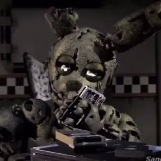 🌟 77772efa Springtrap Five Nights at Freddy's Horror, Animatronic, Videogame, Kwaadaardig, Eng telegram sticker